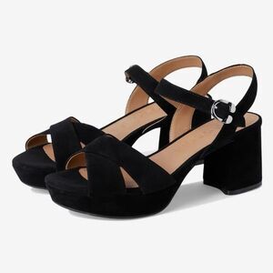 Aerosoles Black Suede COSMOS Platform sandals Women’s size 12